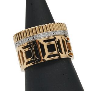 Boucheron Quatre Radiant Openwork Au750 Yellow Gold Au750 White Gold Ring Size
